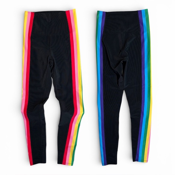 Beach Riot Megan Leggings Women Sz S Rainbow Proud Collection Pant EUC Pride - Picture 1 of 11
